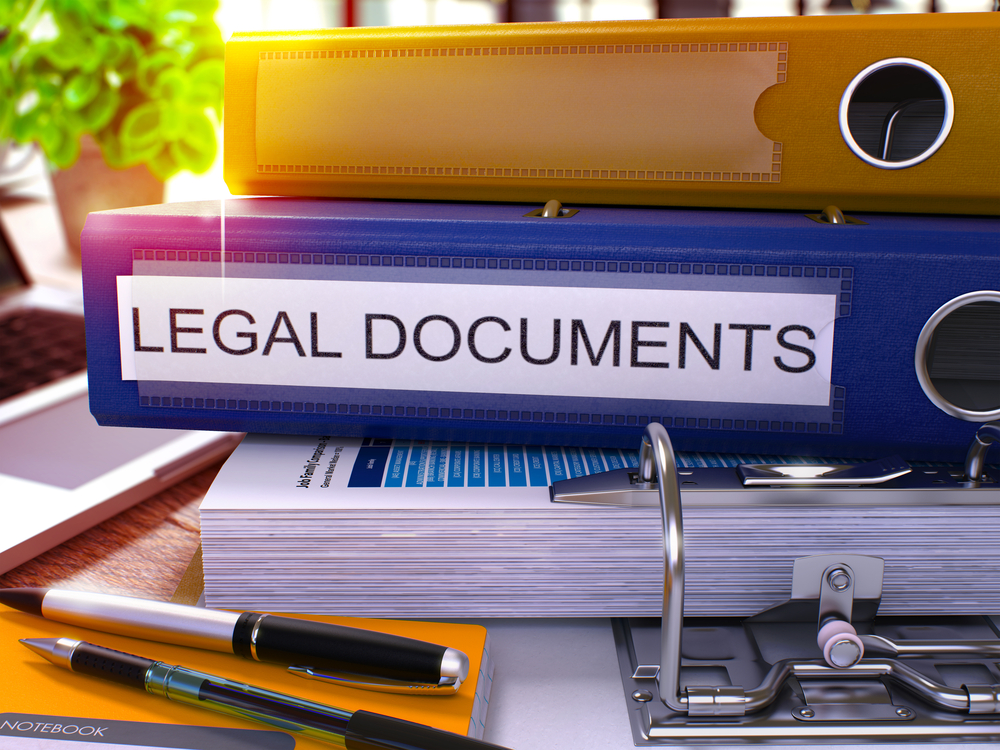 legal documents binder